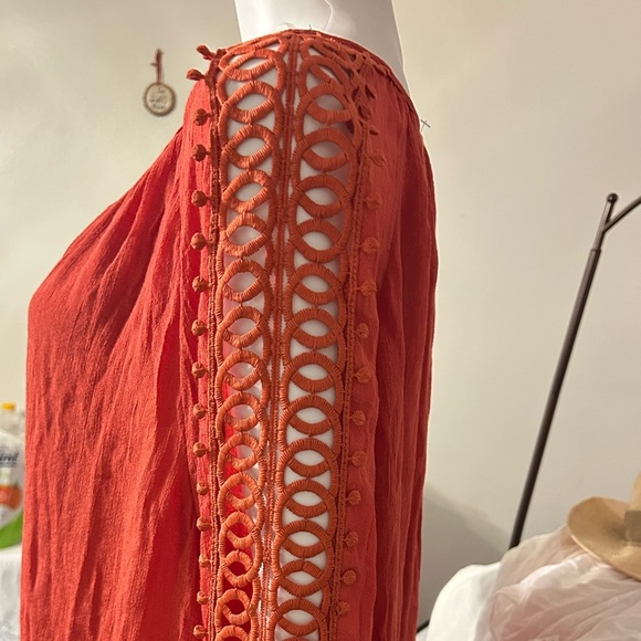 Indigo Rose Lacey Sleeve
Boho Dress 3X 
Green Lined Knee Length
NWTS - Picture 4 of 7